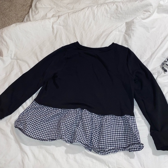 black/gingham comfy/dressy shirt - Picture 1 of 3